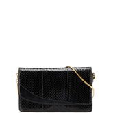 グッチ パイソン ショルダーバッグ 005 33 0001 ブラック レザー レディース GUCCI 【中古】